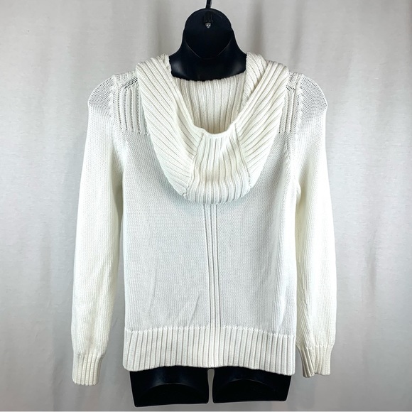 Gap Double Breasted Ivory Hoodie Sweater, Size XL - Picture 3 of 5